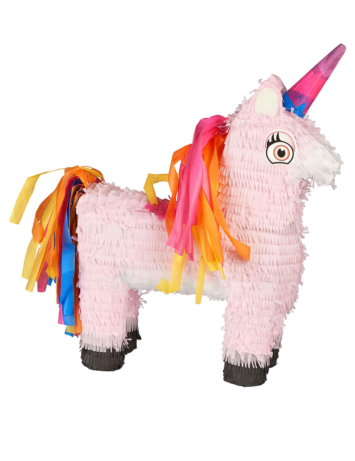 Piñata unicorni pentru copil roz cu coamă și coadă multicolore