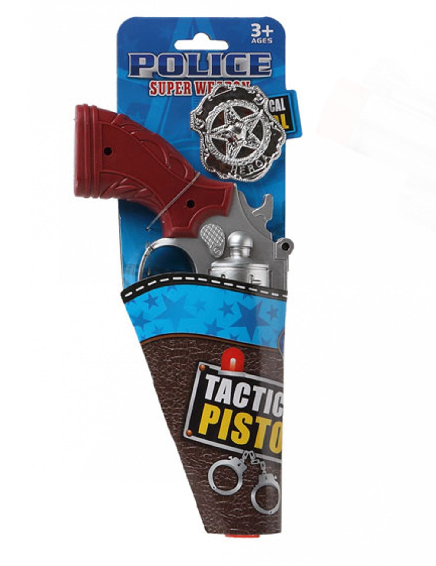 Pistol de argint cu placa de poliție