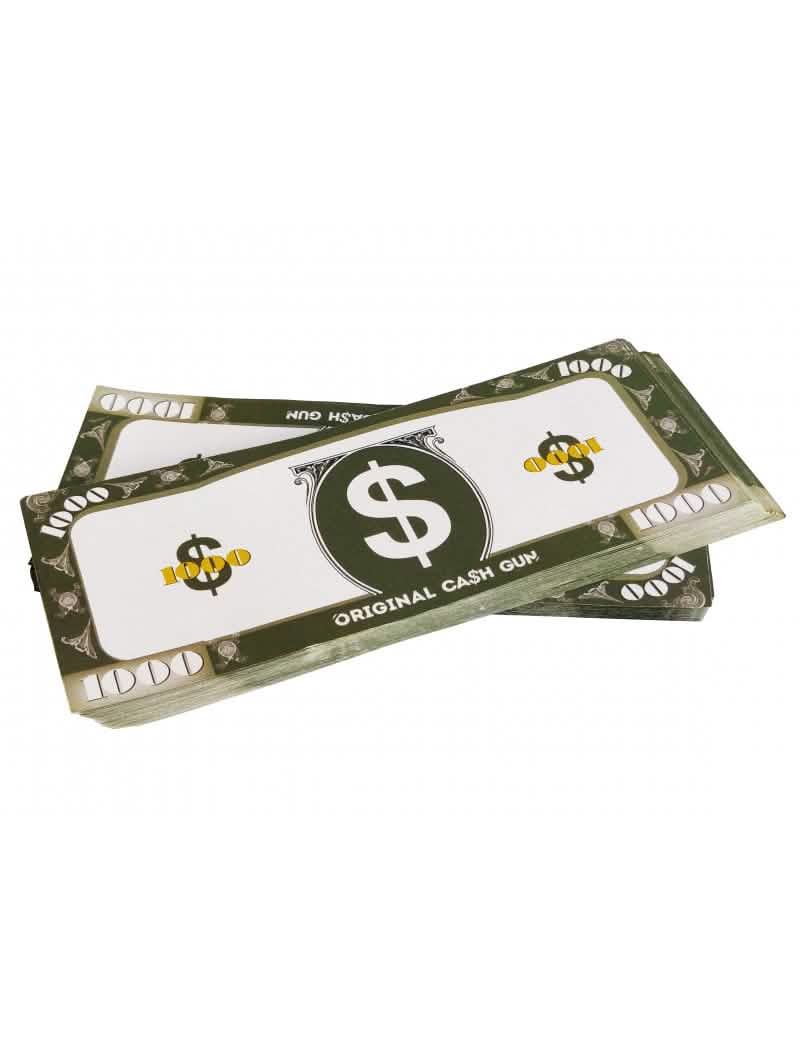 Pachet de 100 de bancnote false pentru pistolul distribuitor de bani Cash Gun
