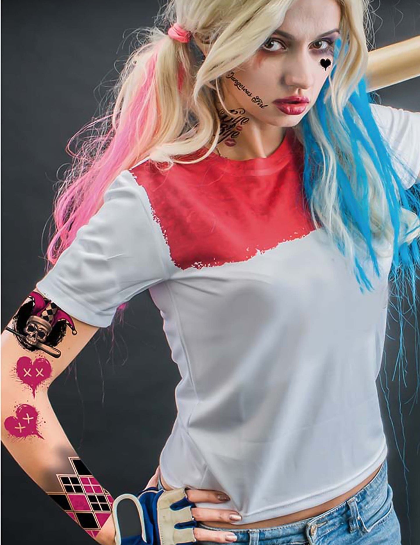 Placă de tatuaje arleqine malefic 30 x 14 cm