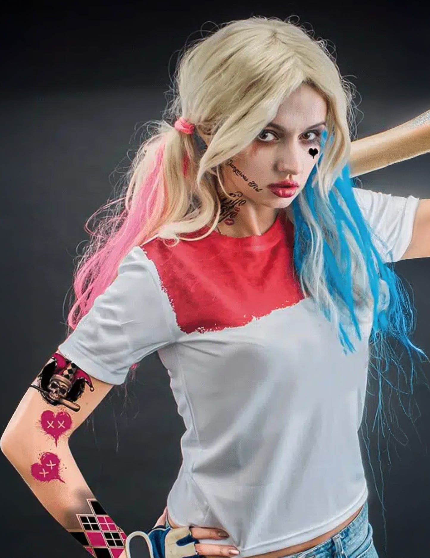 Placă de tatuaje arleqine malefic 30 x 14 cm