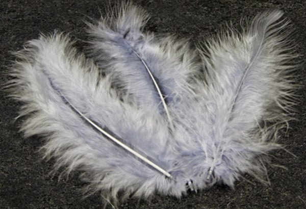 20 pene decorative gri 5.5 cm pentru atelier de creație