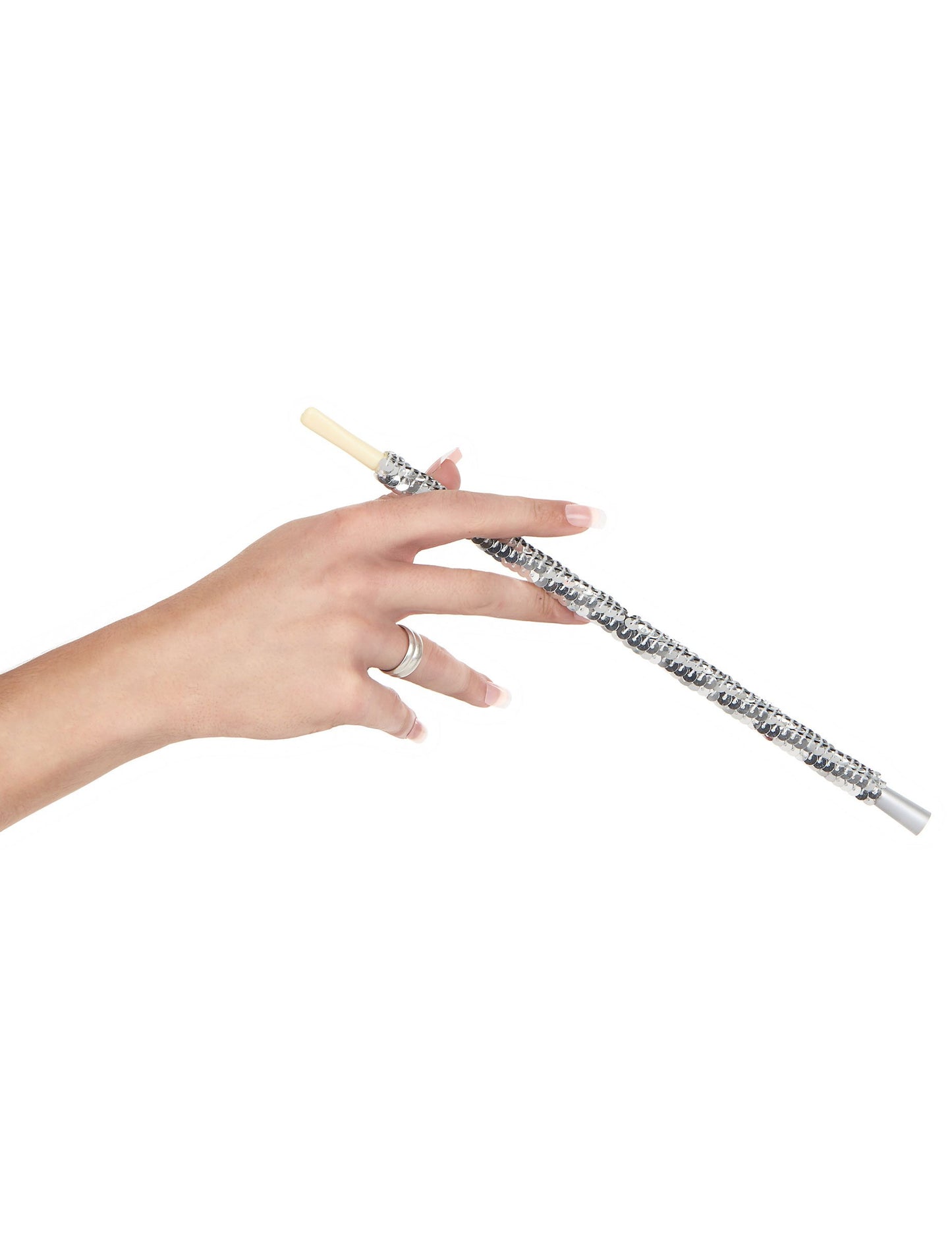 Ușă de țigară de paiete de argint