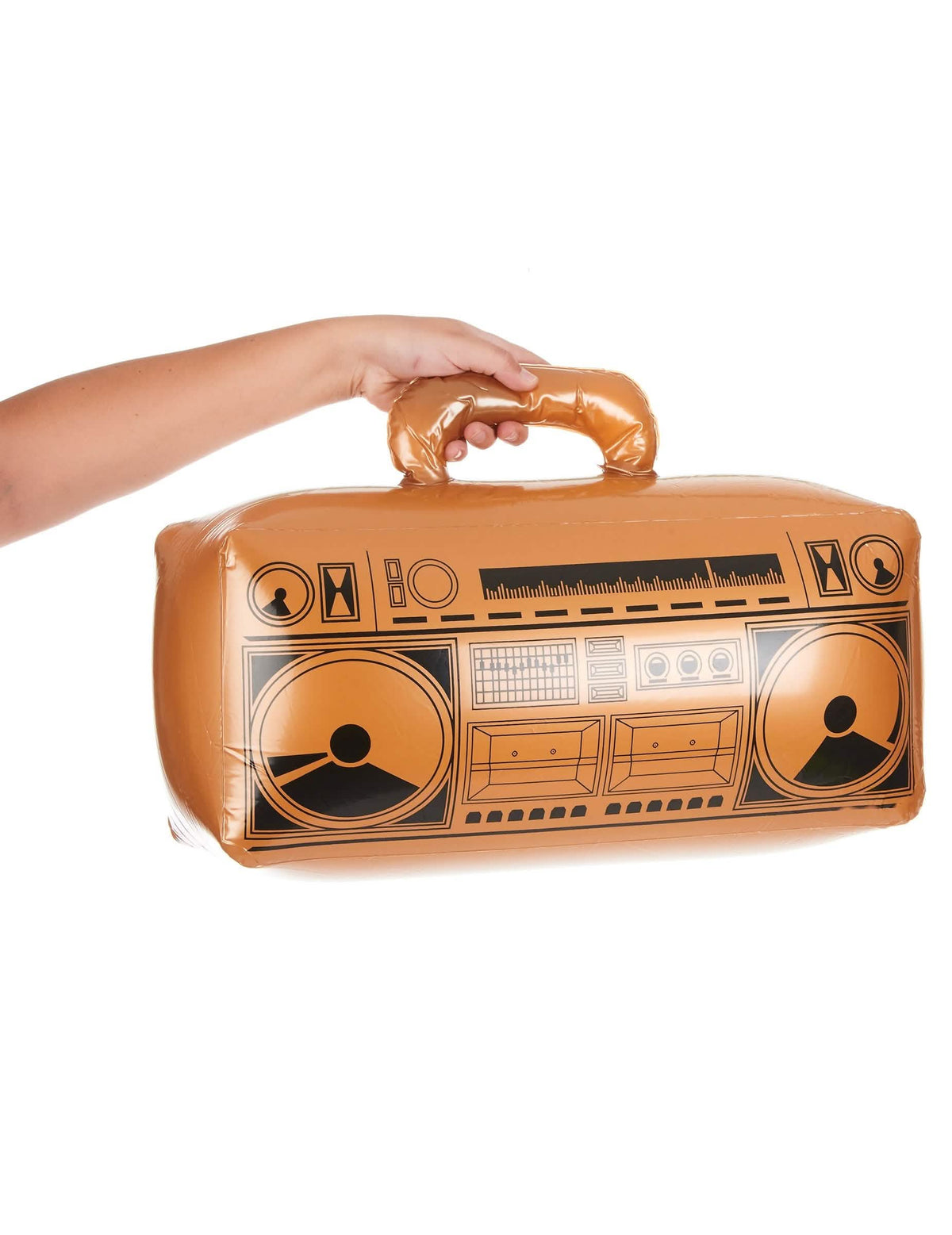 Radio cară-mă ținută în mână de mânerul radioului cară-mă pentru adult auriu