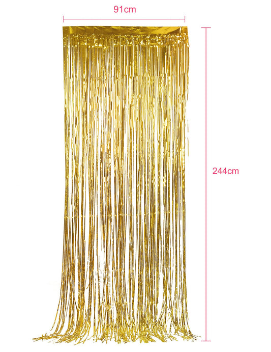 Rideau scintillant pour décoration de fête or