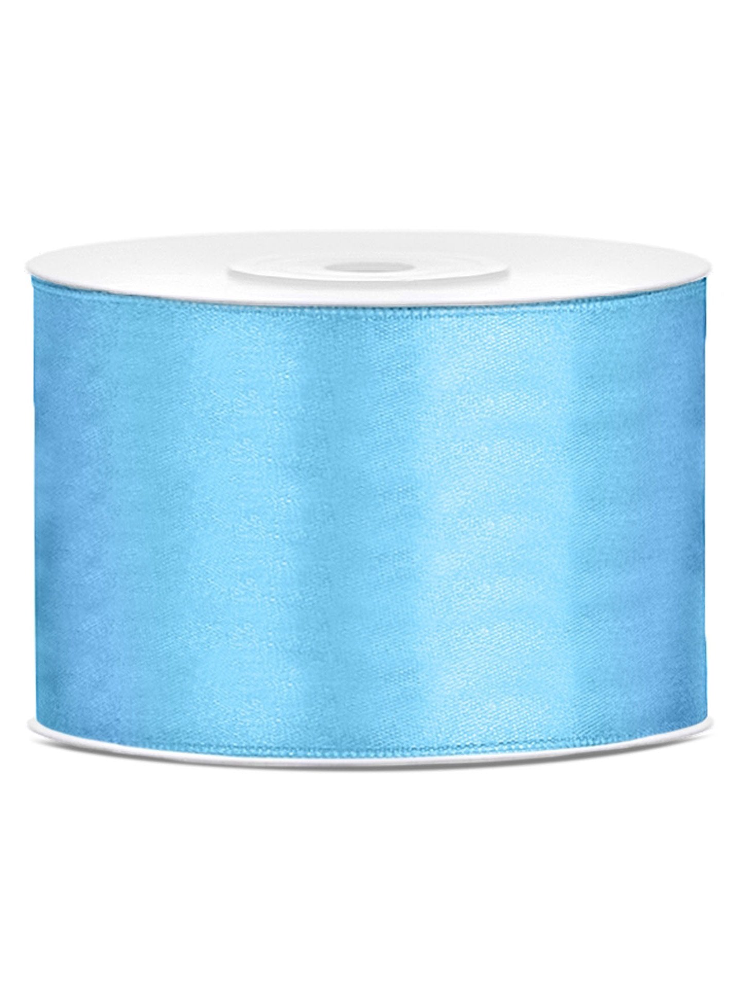 Panglică de satin albastru deschis 5 cm x 25 m pentru decor