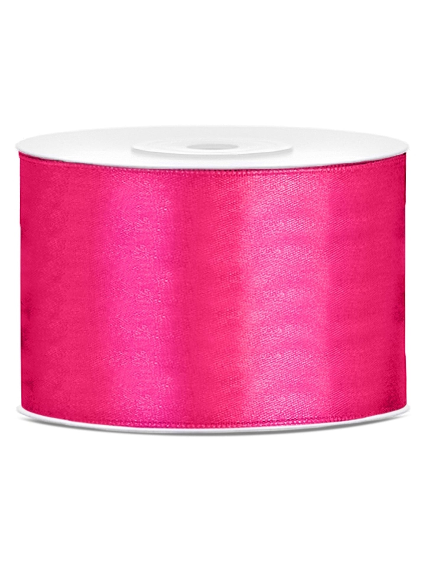 Panglică satin fucsia 5 cm x 25 m pentru decorare