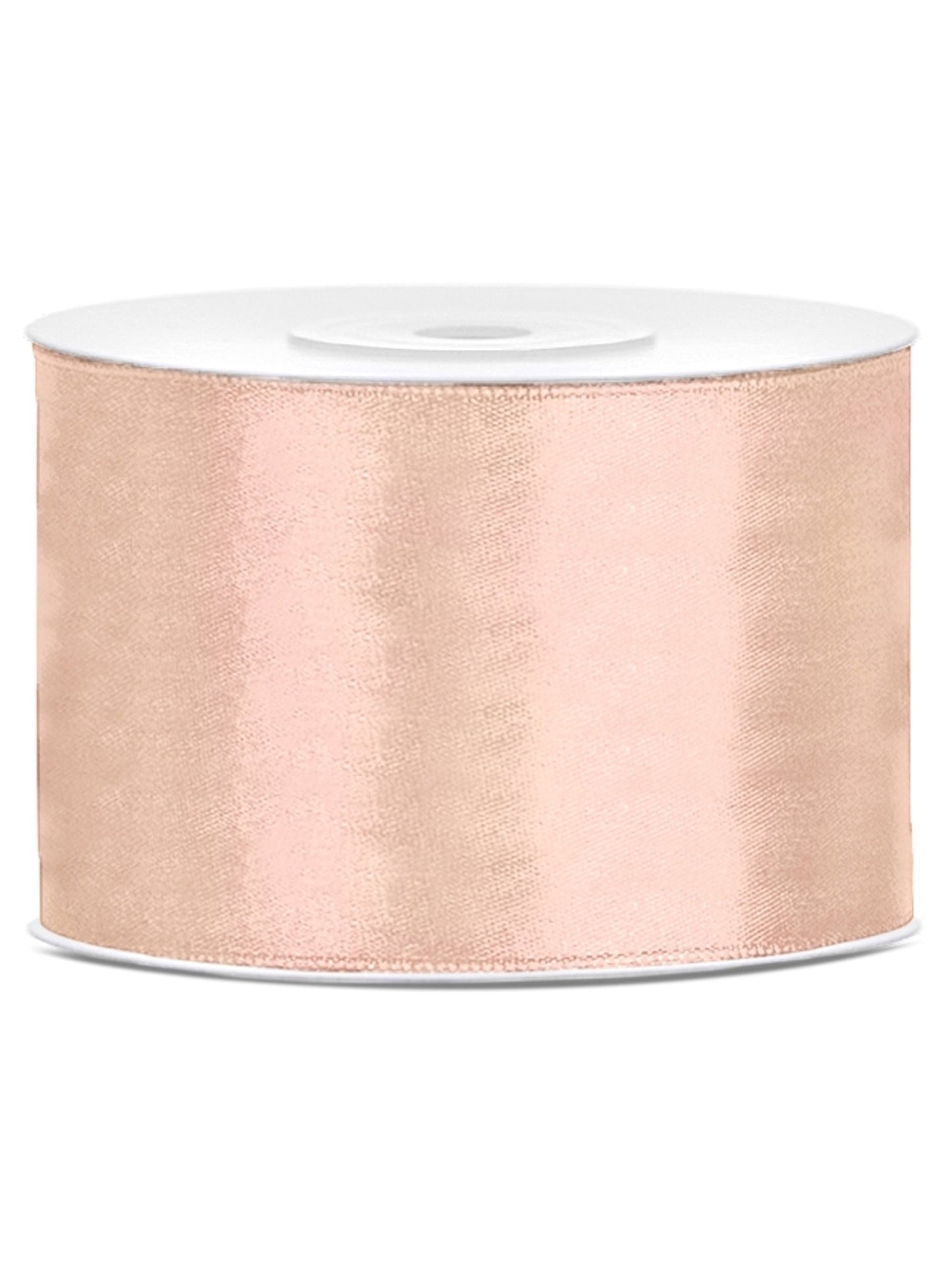 Panglică de satin piersică 5 cm x 25 m pentru decor