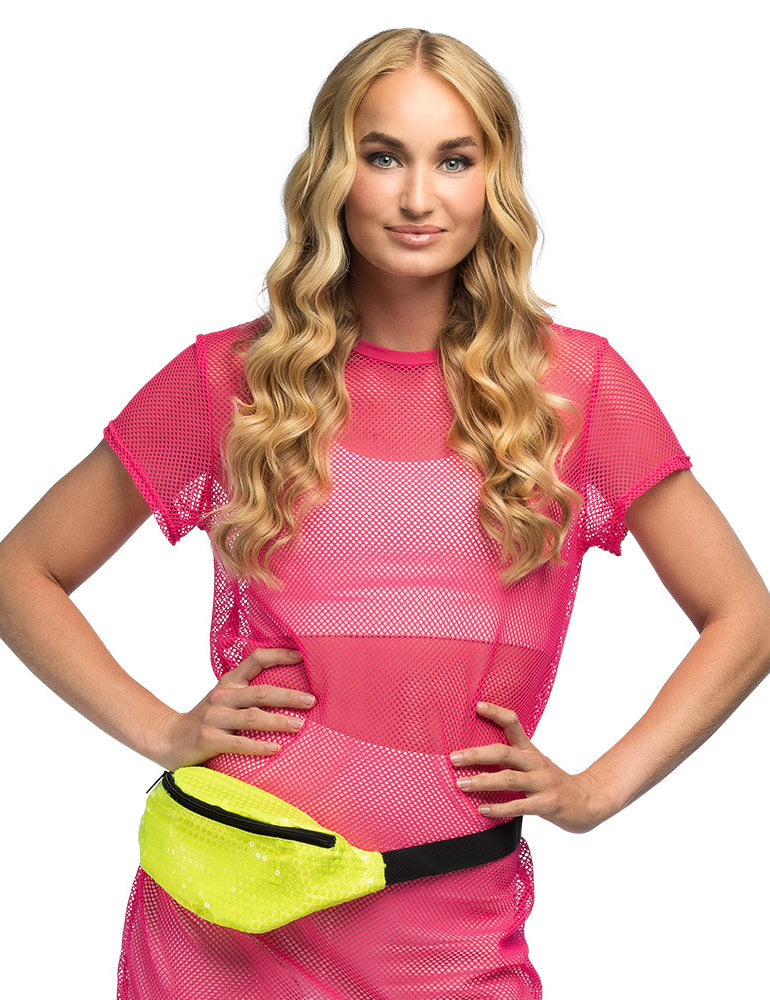 Geantă de banană galbenă fluo