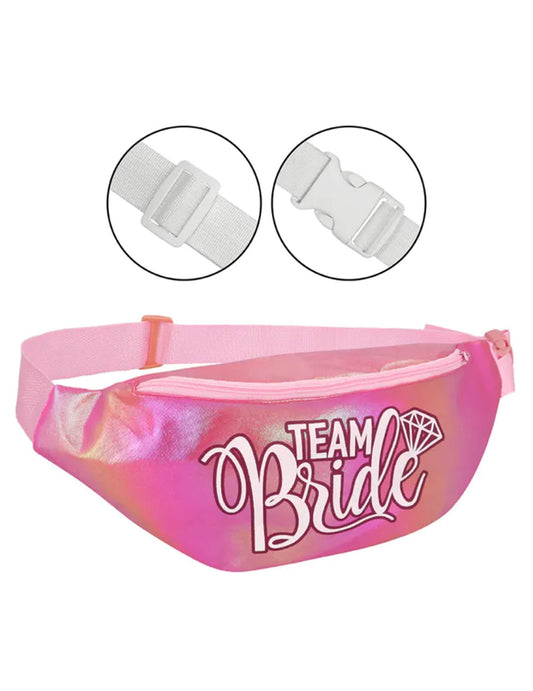 Borsetă tip banană Team Bride roz pentru adulți