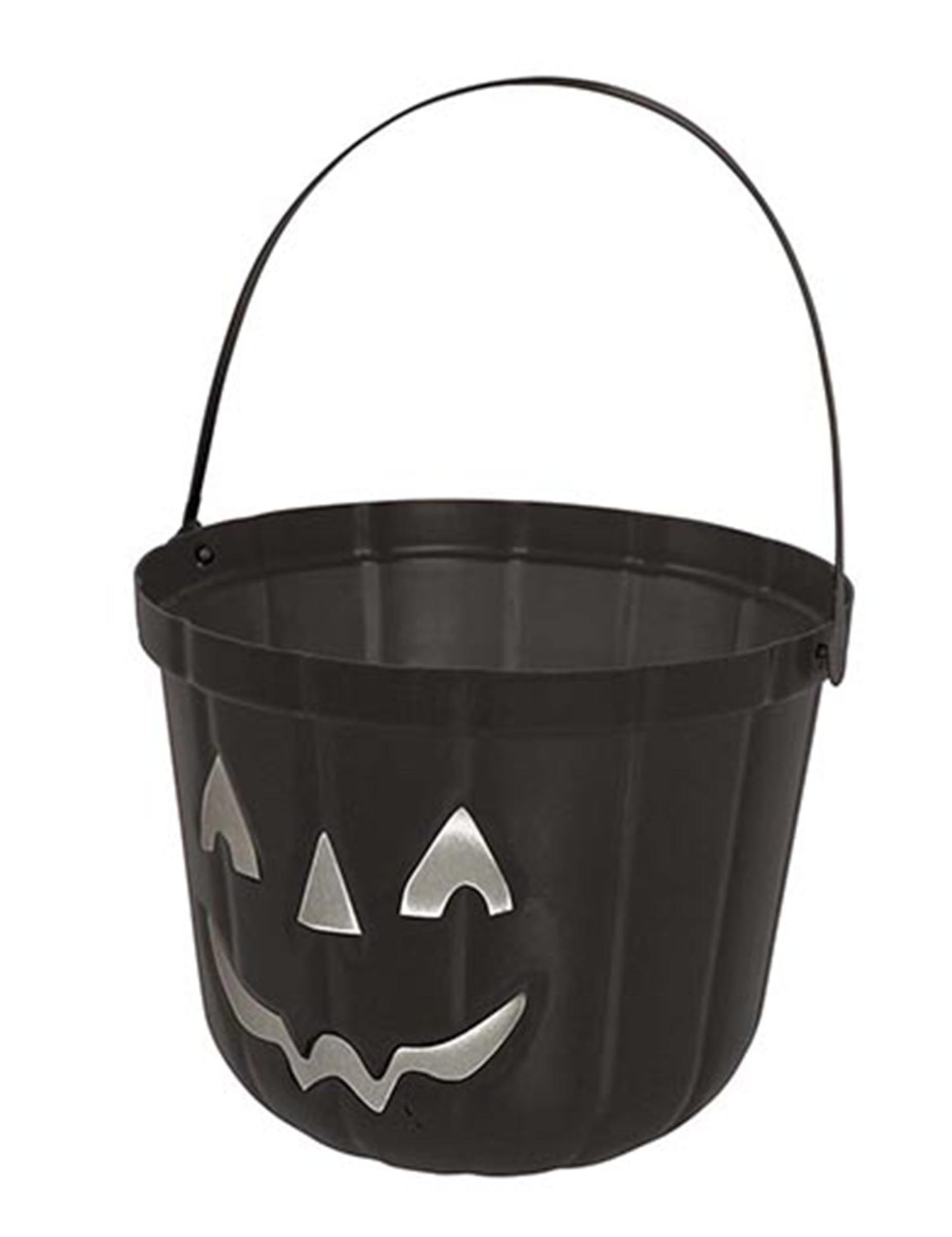 Seau citrouille noir 20 cm