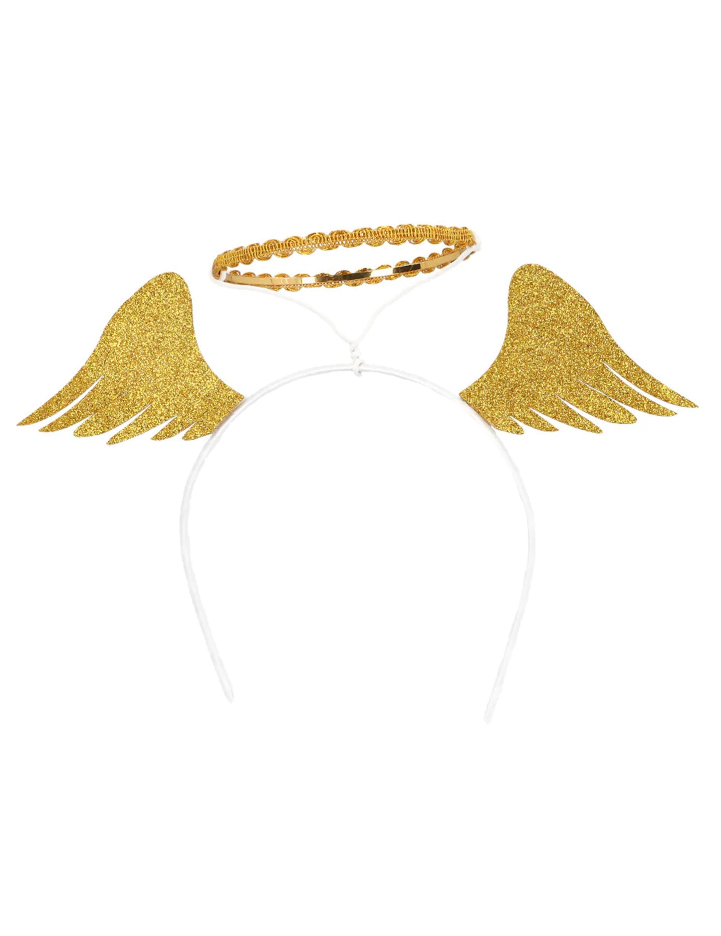 Serre-tête ailes et auréole d'ange dorés adulte