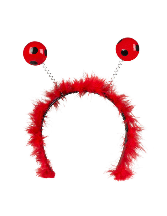 Vue de face du serre-tête coccinelle
