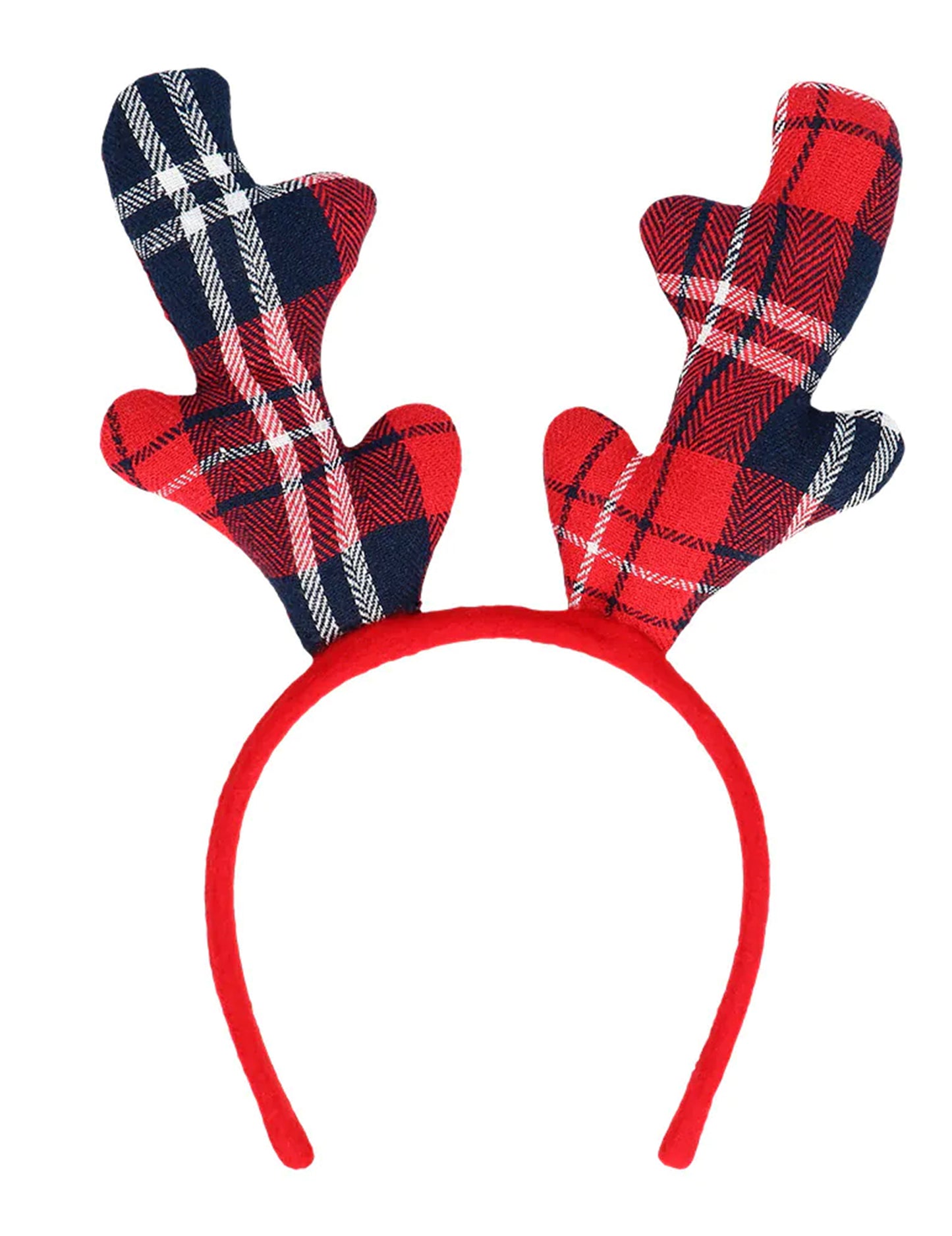 Serre-tête renne de Noël tartan adulte