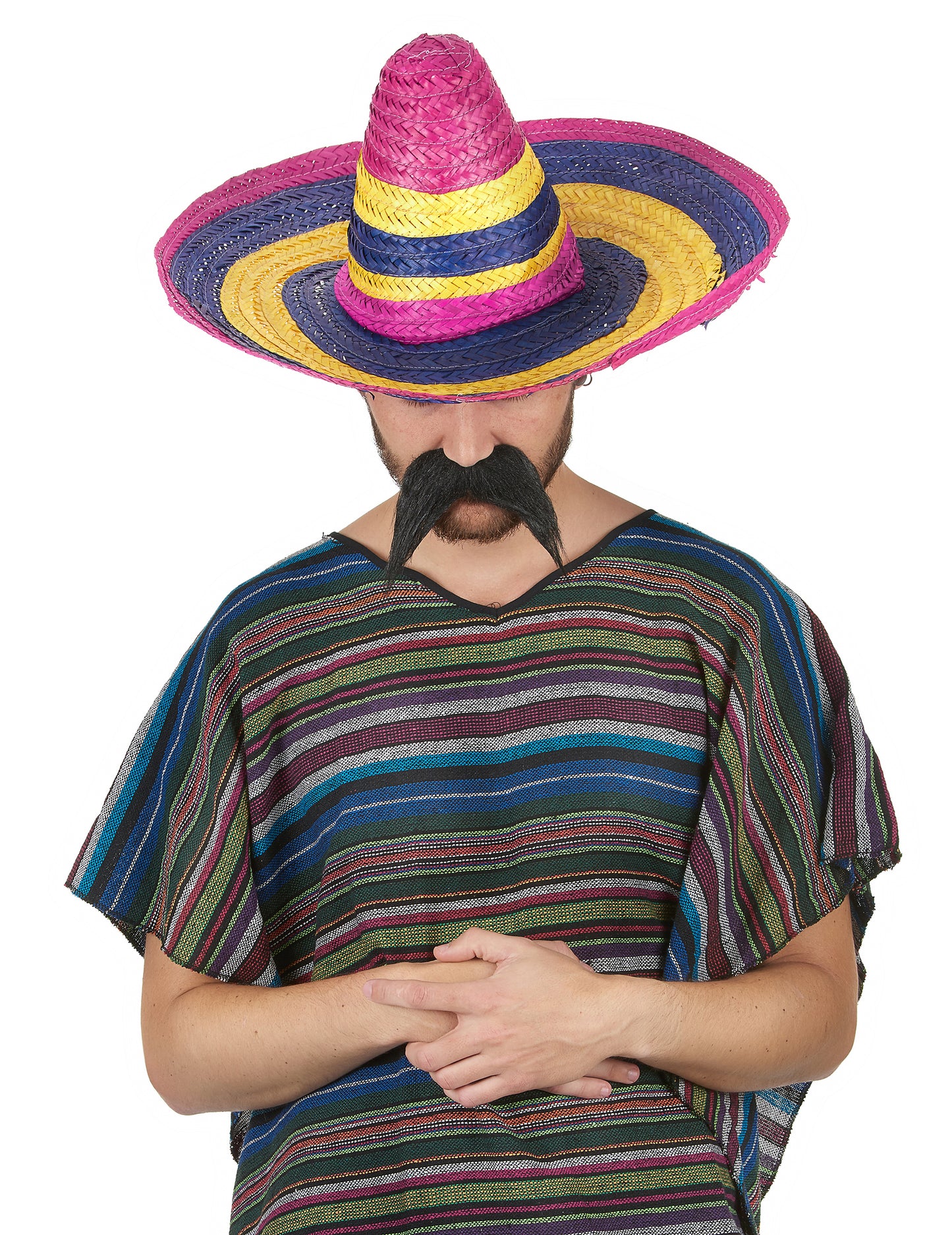 Sombrero multicolor de paie pentru adulți