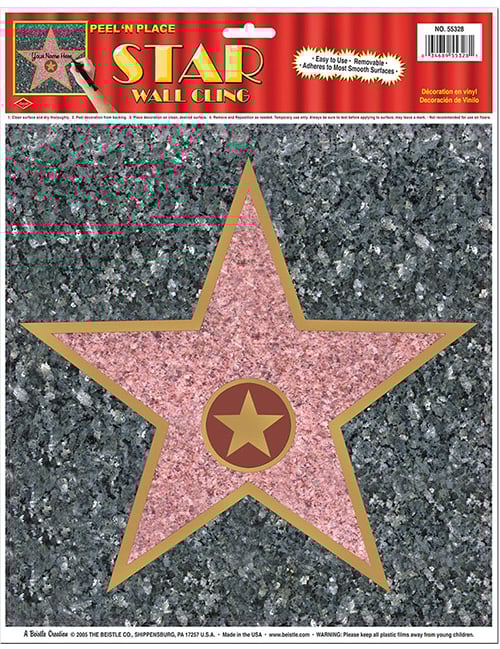 Decorația peretelui stelelor Walk of Fame 27 cm
