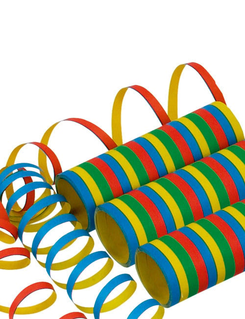 Suluri multicolore de serpentin pentru petrecere, set de 3