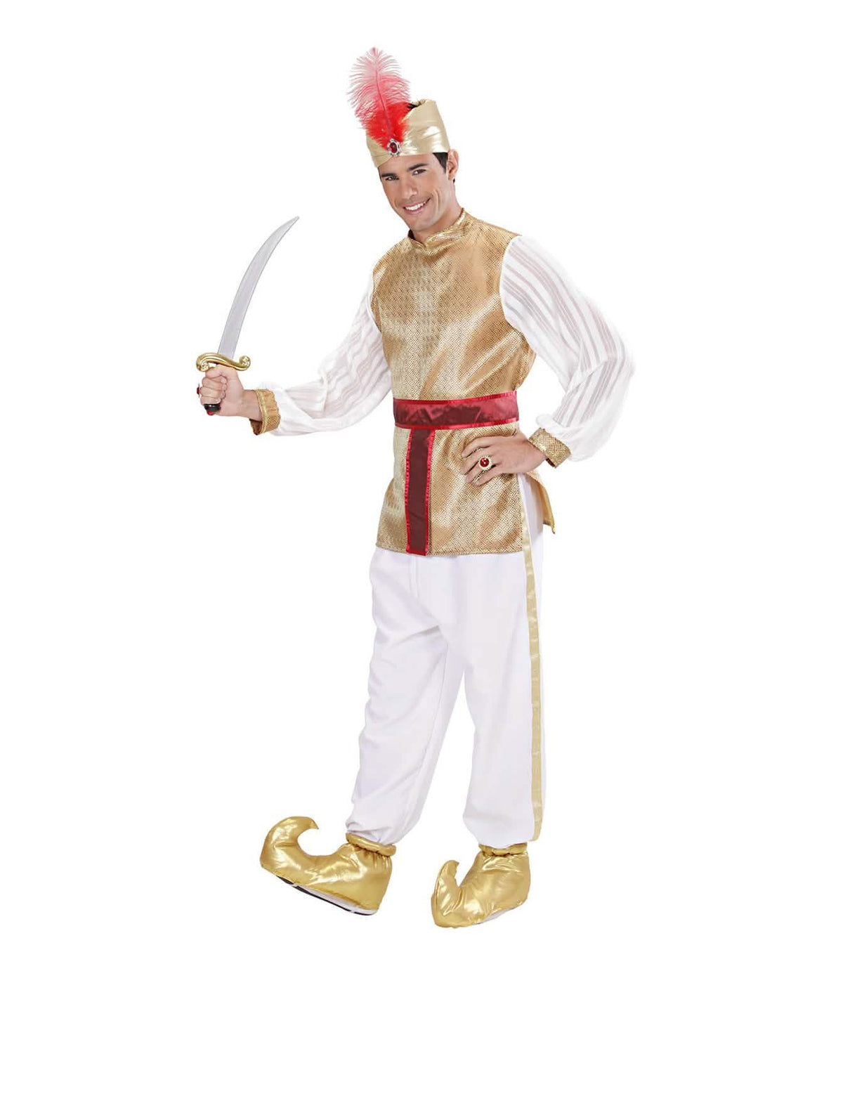 Încălțarea suprapantofilor aurii pentru adult