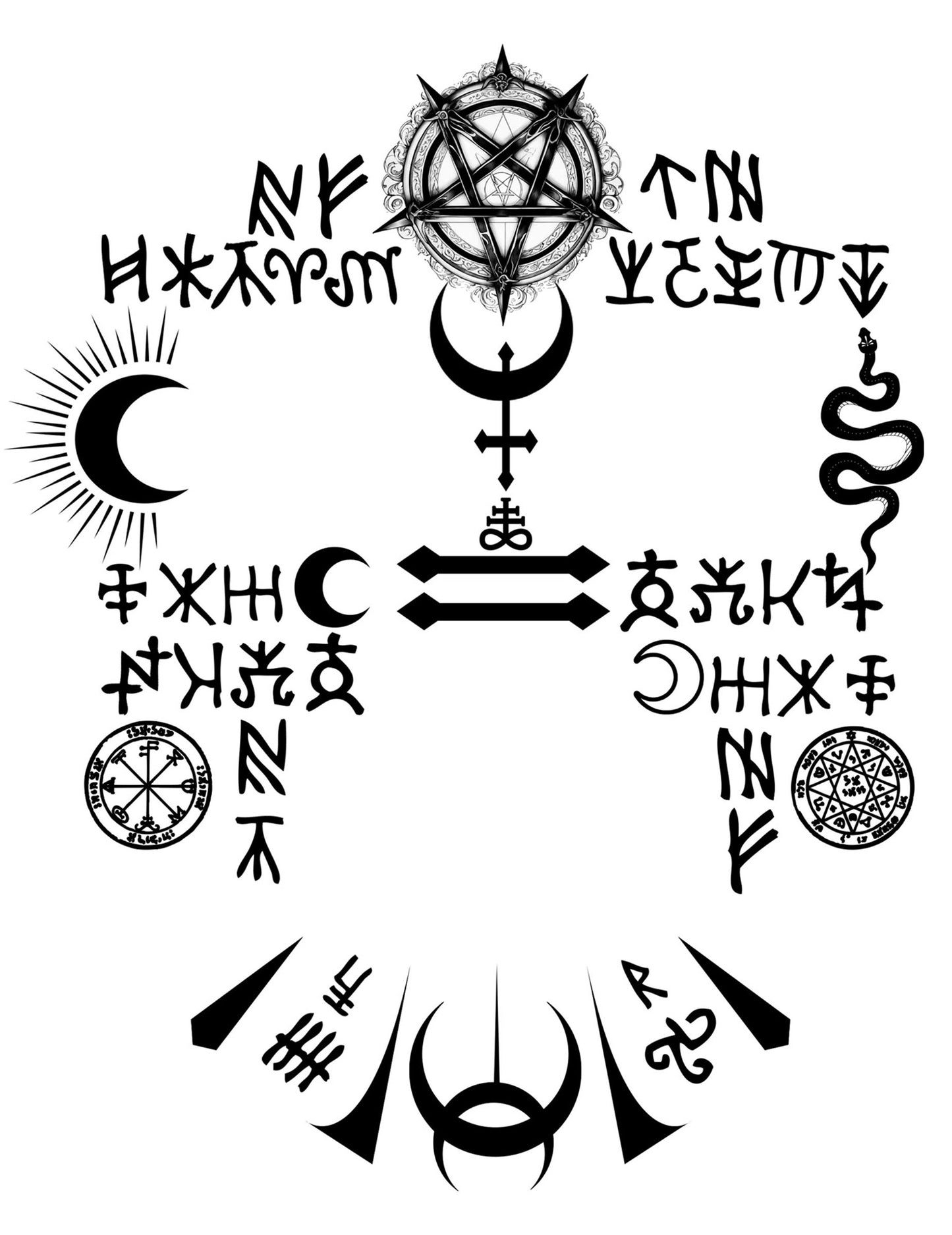 Tatouages visage satanique