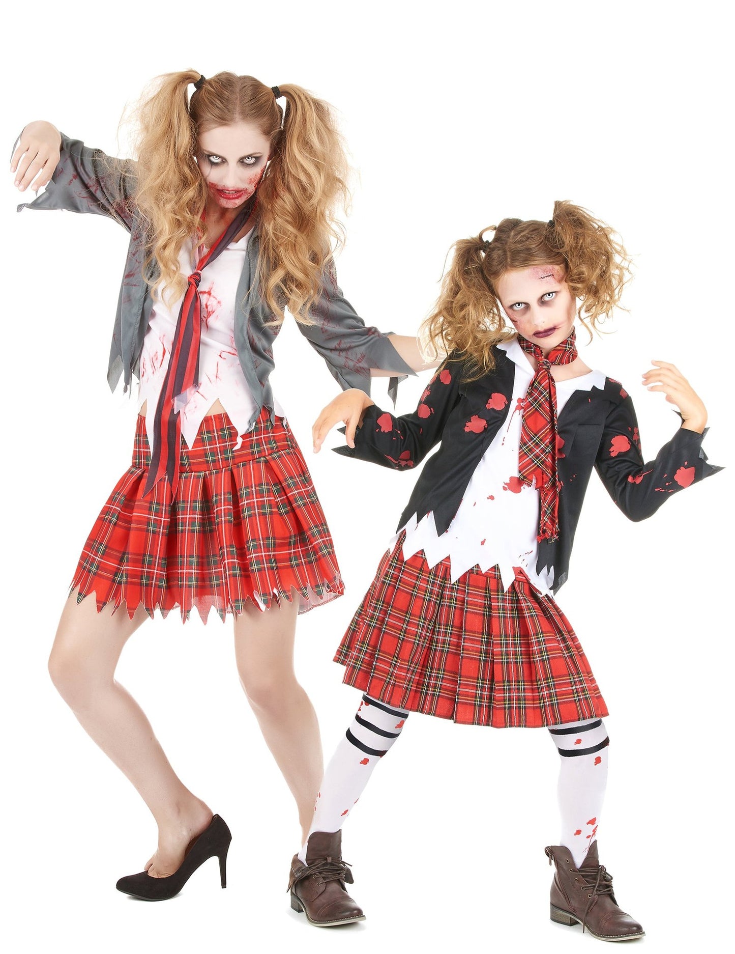 Costum de cuplu școlăriță zombi mamă/fiică de Halloween