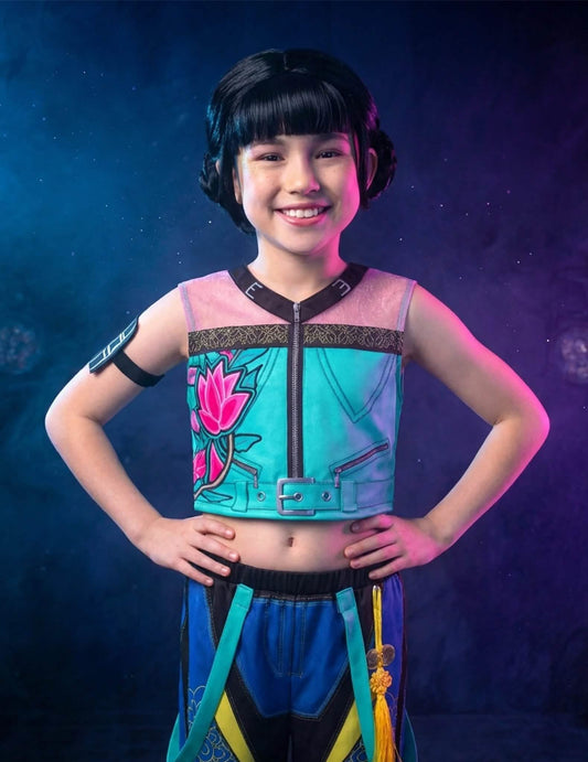 Kit de costum și perucă Zoey Kpop Demon Hunter™ pentru fată
