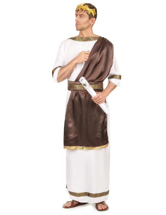 Costum de cuplu roman maro pentru adulți