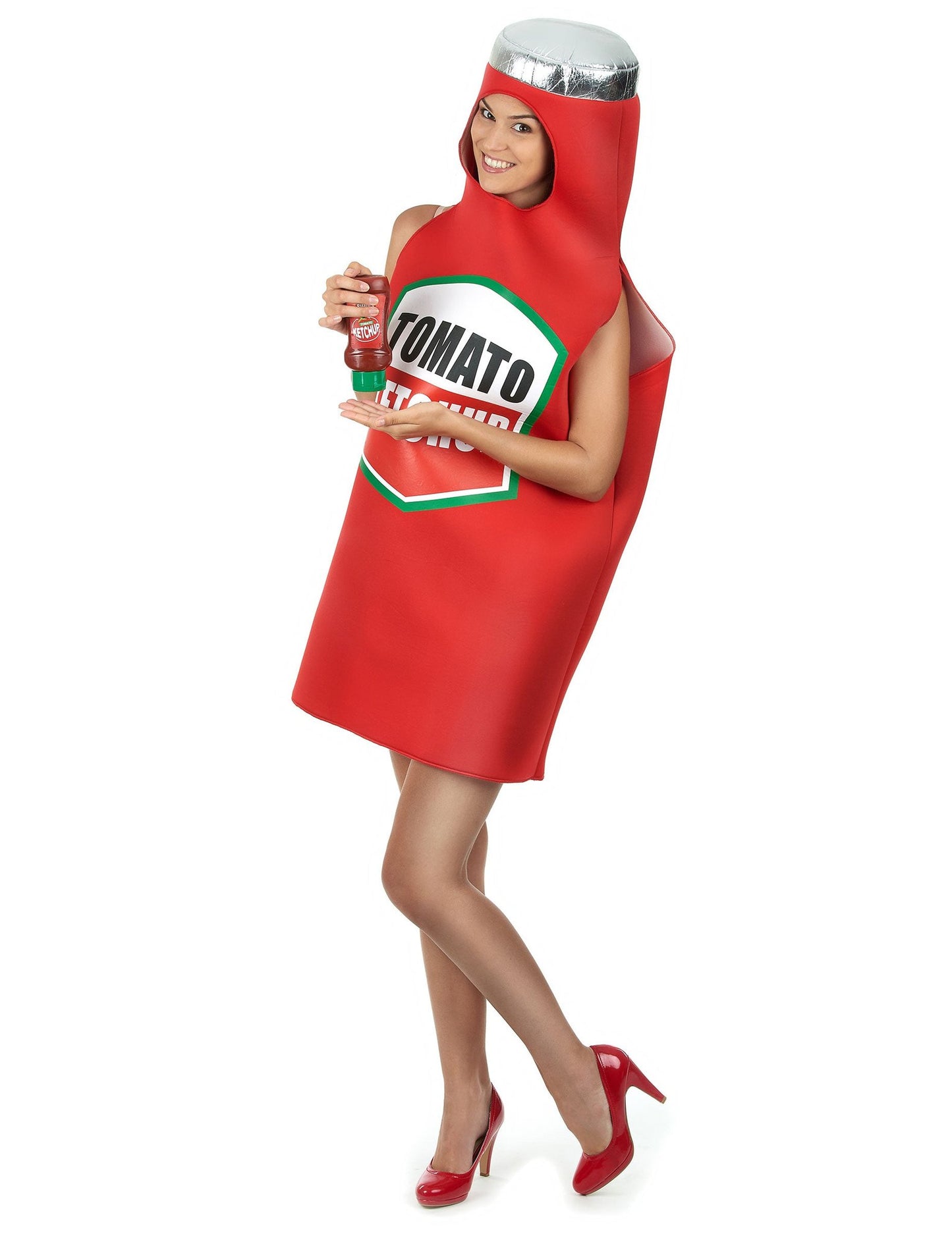 Costum de cuplu hot dog și ketchup pentru adulți