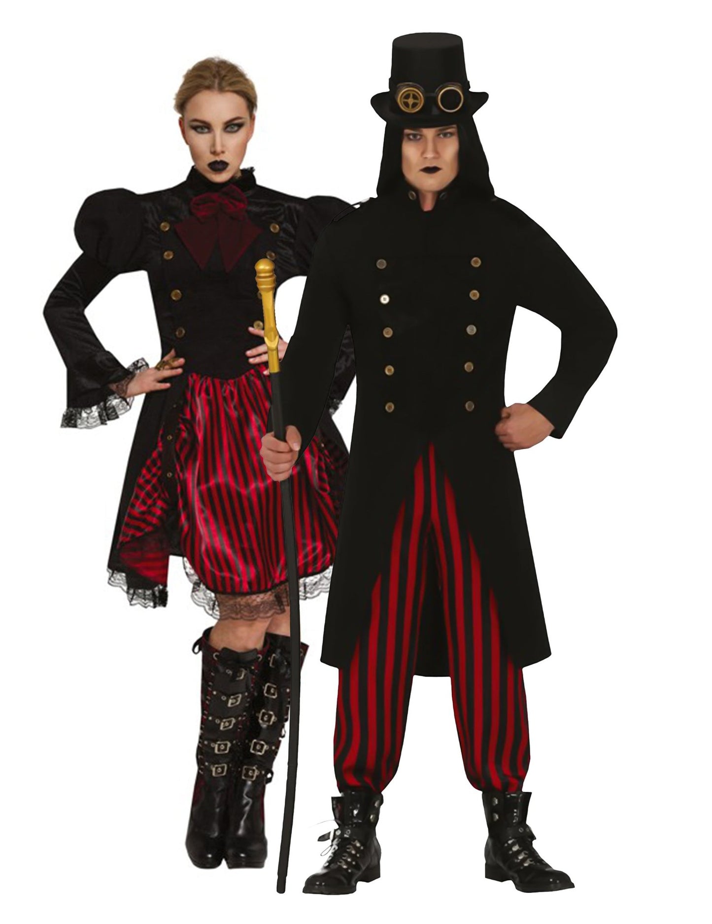 Costum de cuplu Steampunk pentru adulți