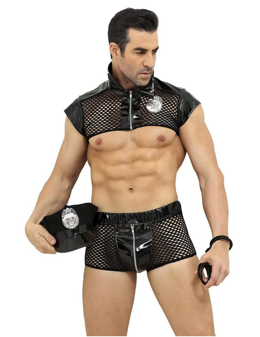 Costum de cuplu de lux pentru adulți, deținut și polițist sexy