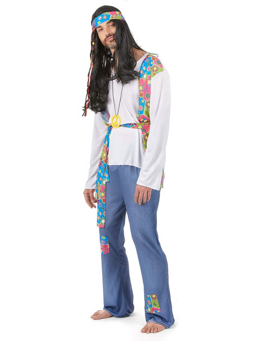 Costum de cuplu hippie colorat pentru adulți
