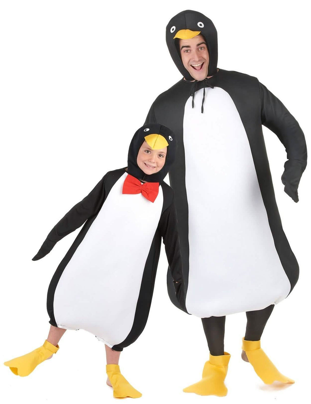 Costum de cuplu pinguin tată și fiu