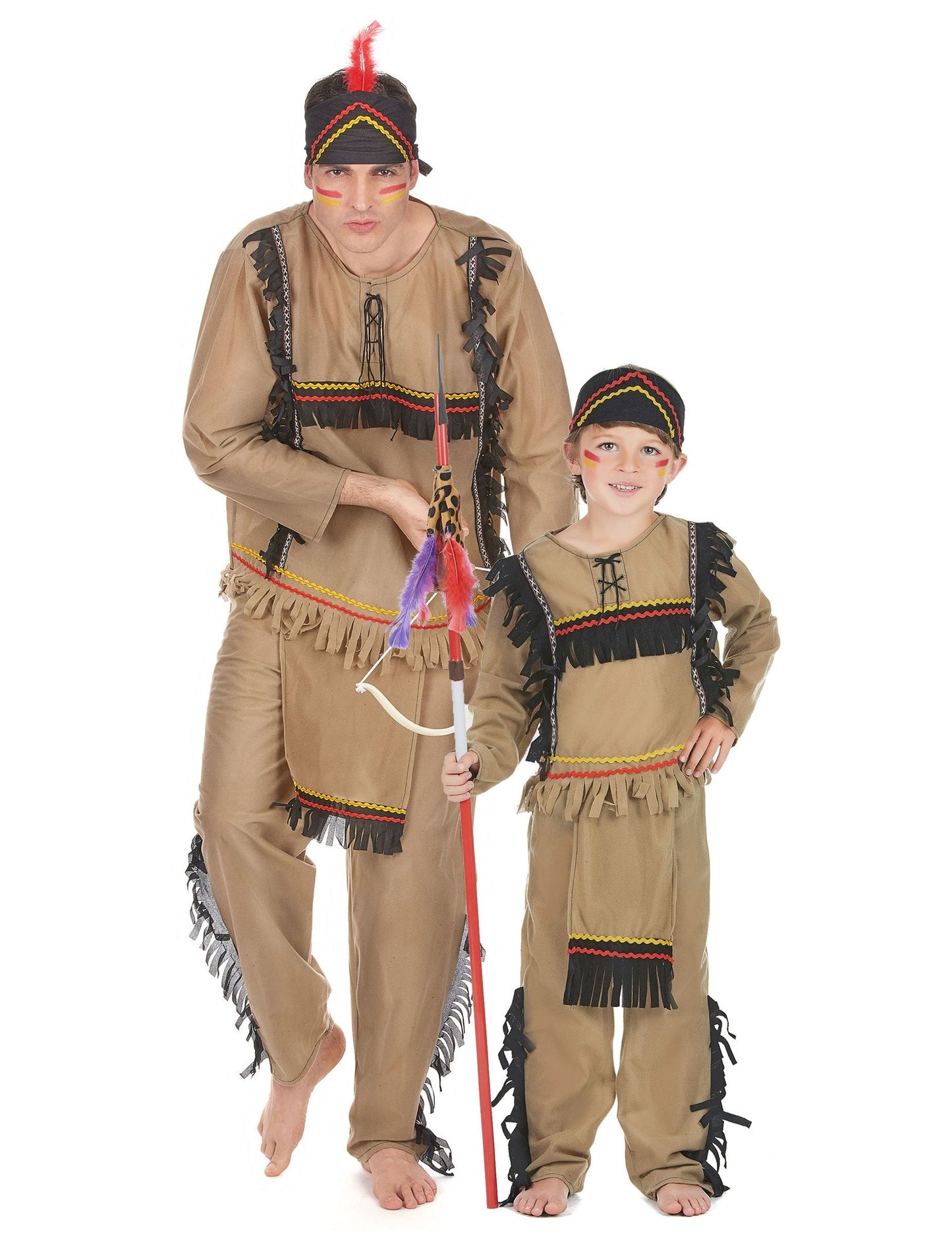 Costume de cuplu apache tată și fiu