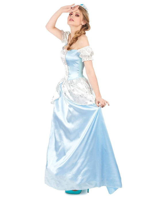Costum de cuplu prințesă albastră mamă și fiică