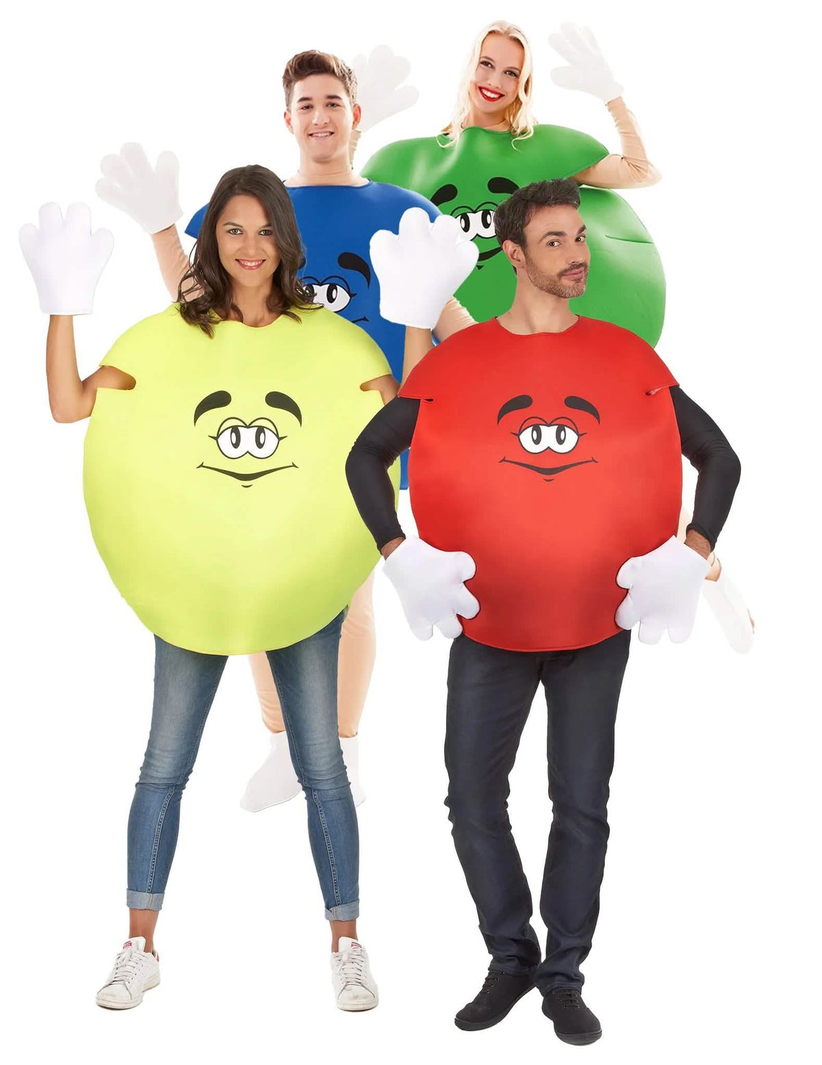 Costum de grup bomboană multicolor pentru adulți