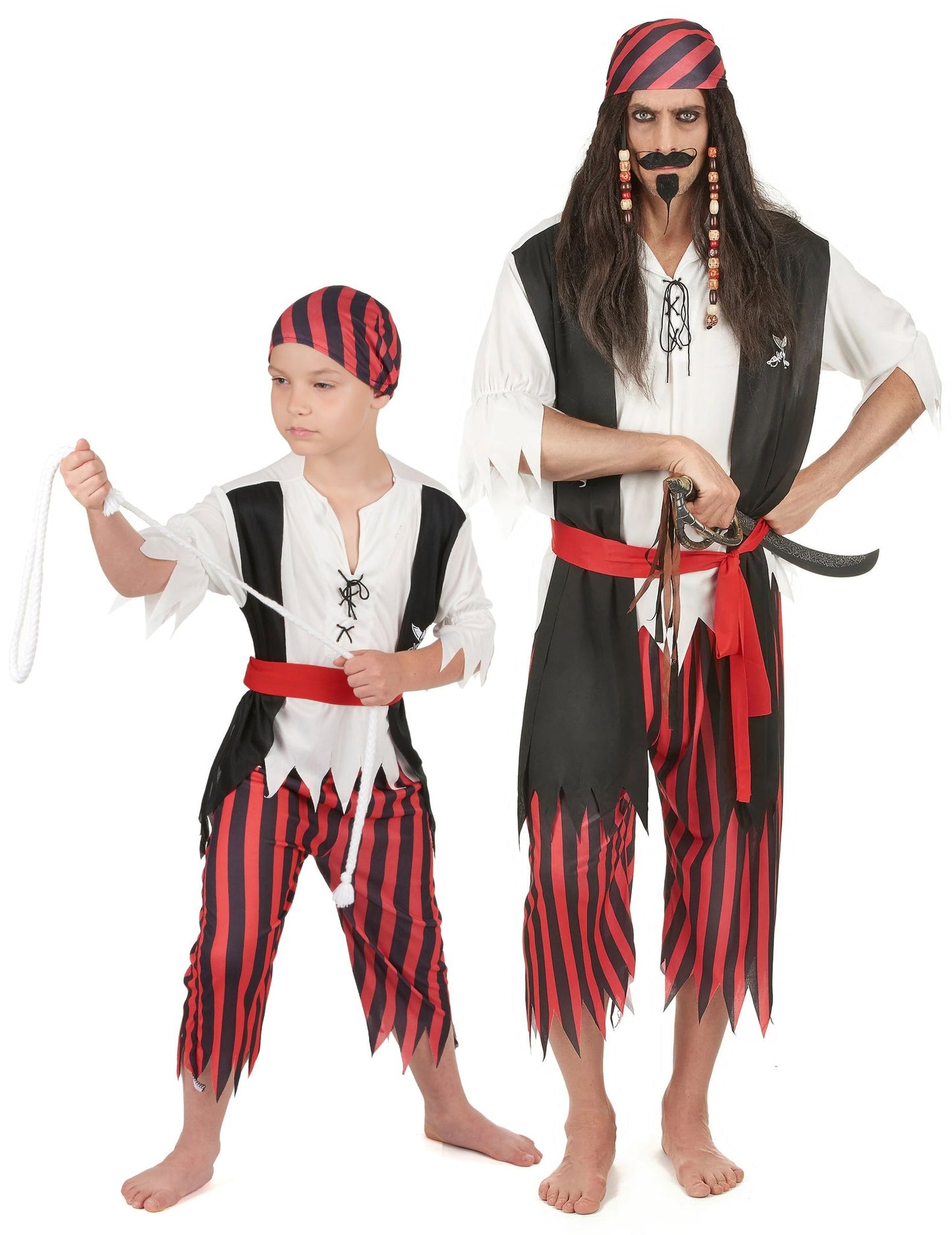 Costum de cuplu pirați tată și fiu