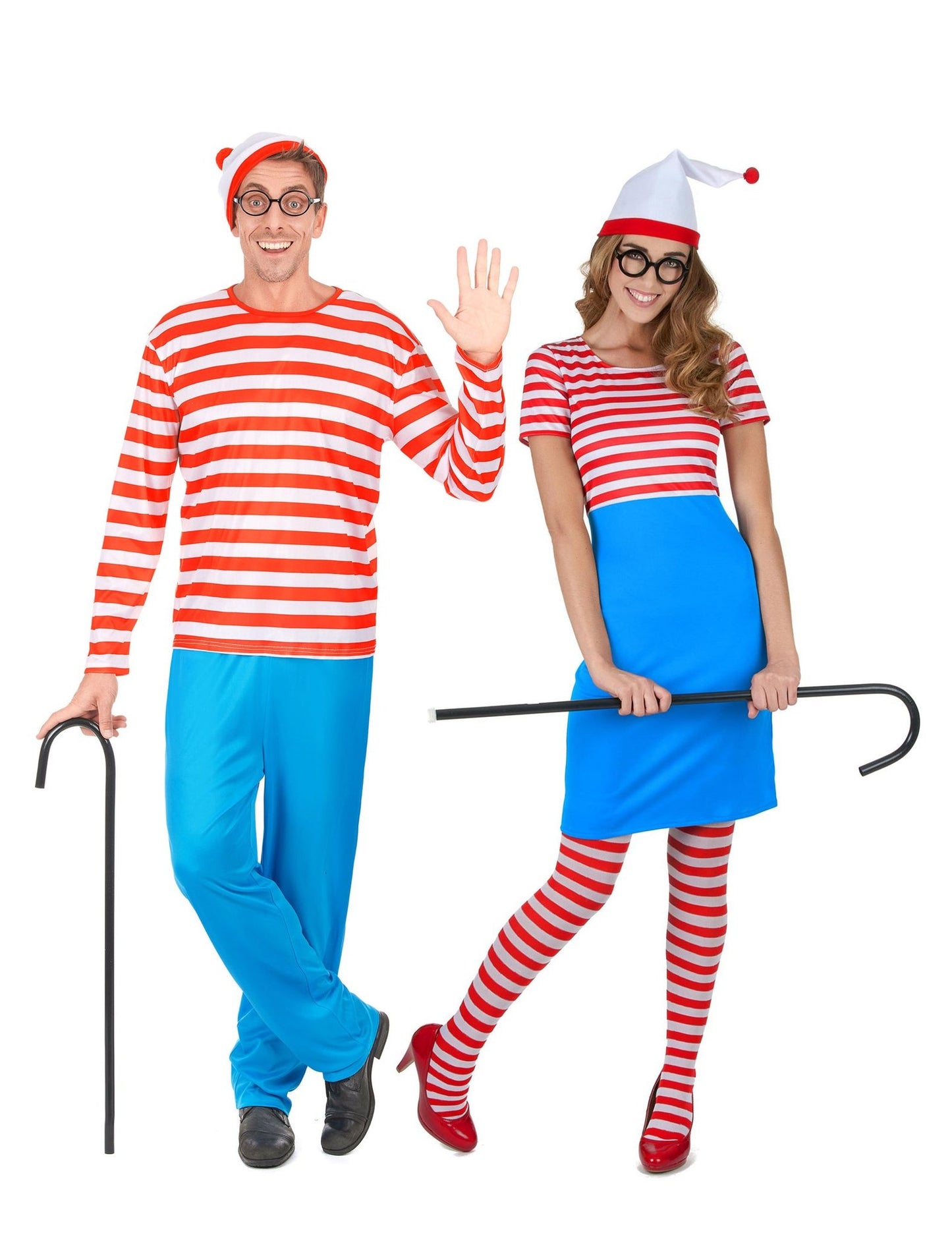Costum de cuplu drumeț în dungi