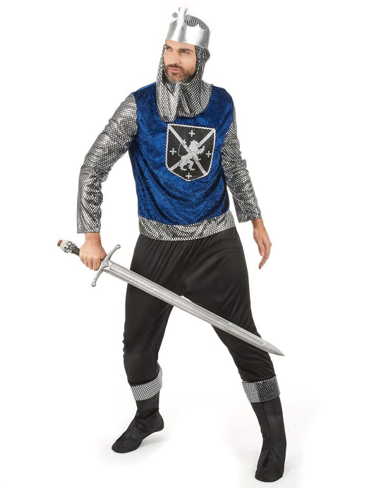 Costum de cuplu medieval albastru pentru adulți