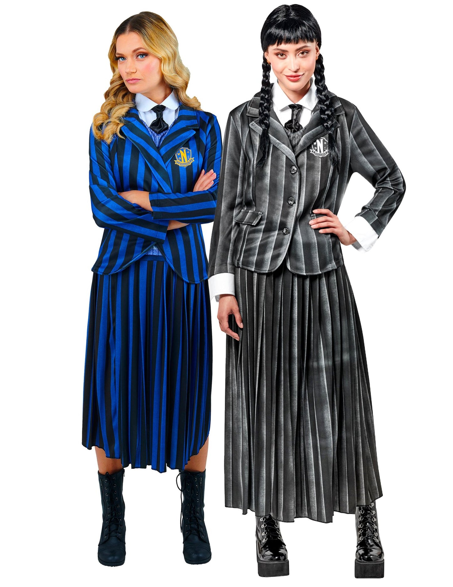 Costum de cuplu uniformă școlară Wednesday Addams™