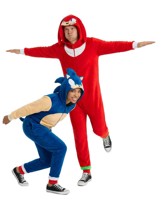 Costum de cuplu combinezon Sonic și Knuckles™ pentru adulți
