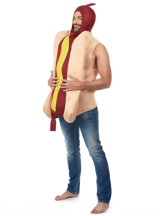Costum de cuplu hot dog și ketchup pentru adulți