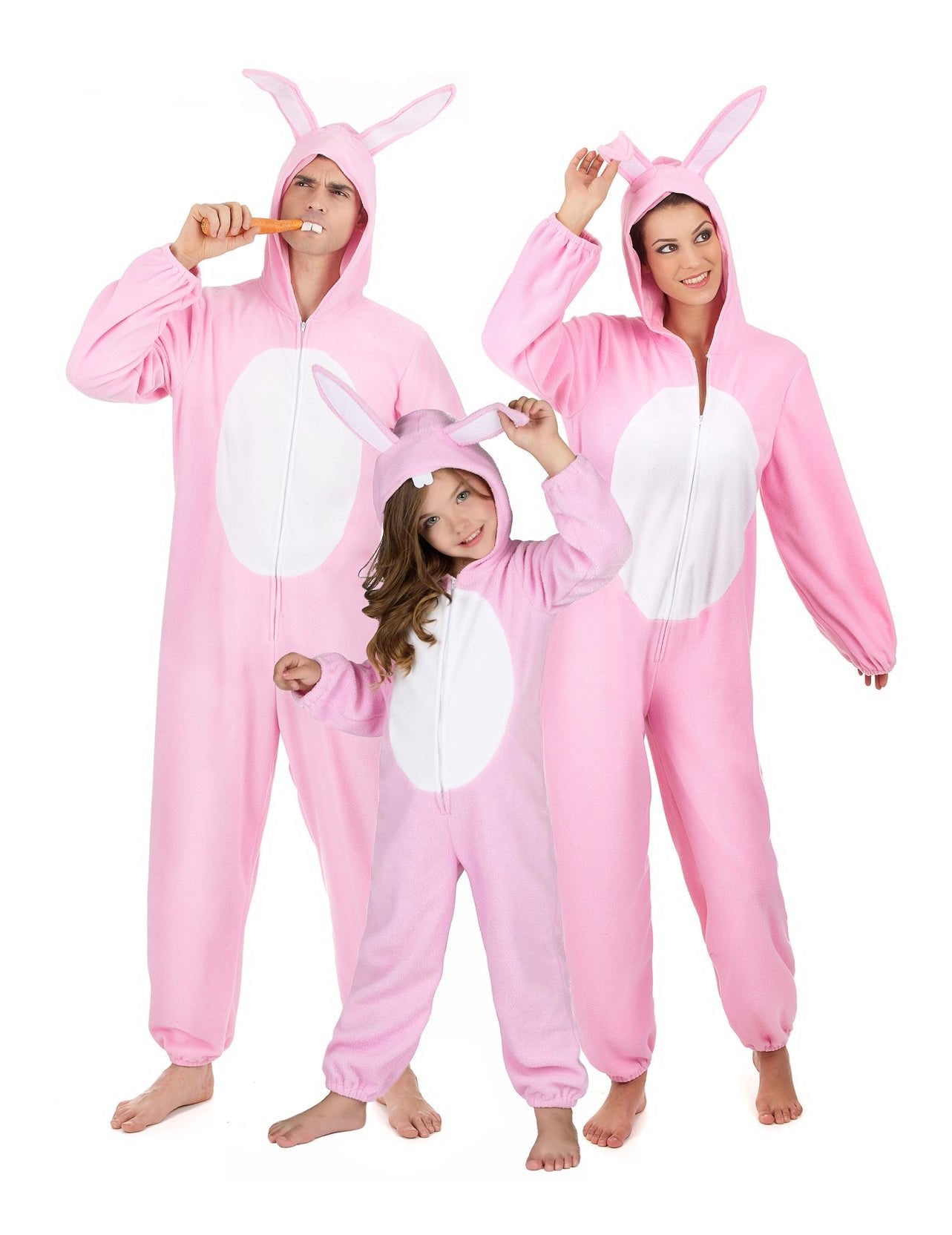 Costum de familie iepure roz