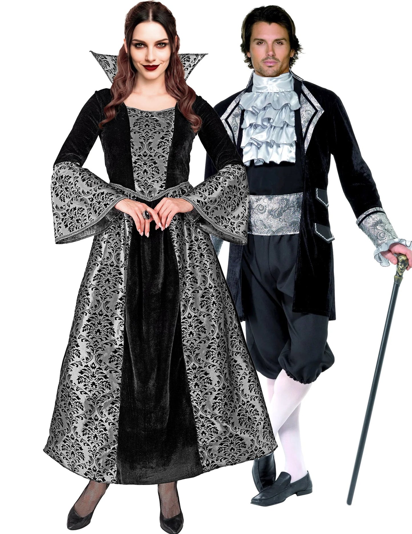 Costum de cuplu vampir baroc pentru adulți