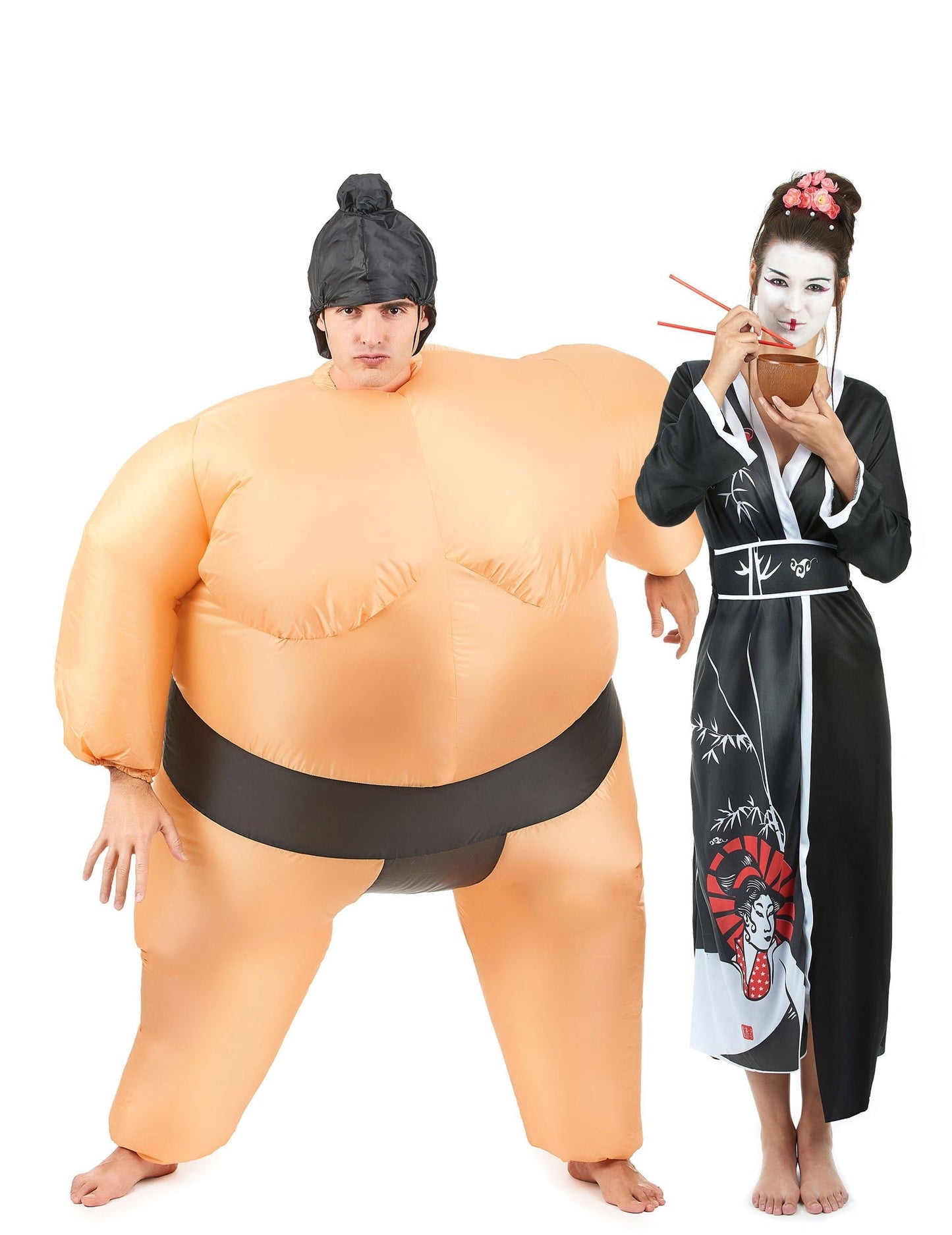 Costum de cuplu Sumo și Geisha