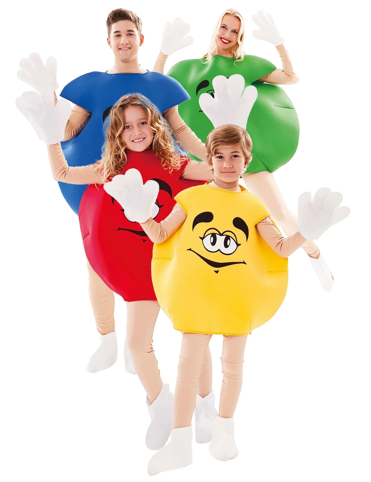 Déguisement de famille bonbon multicolore