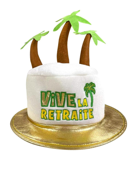 Set de accesorii „Vive la retraite” cu eșarfă și pălărie