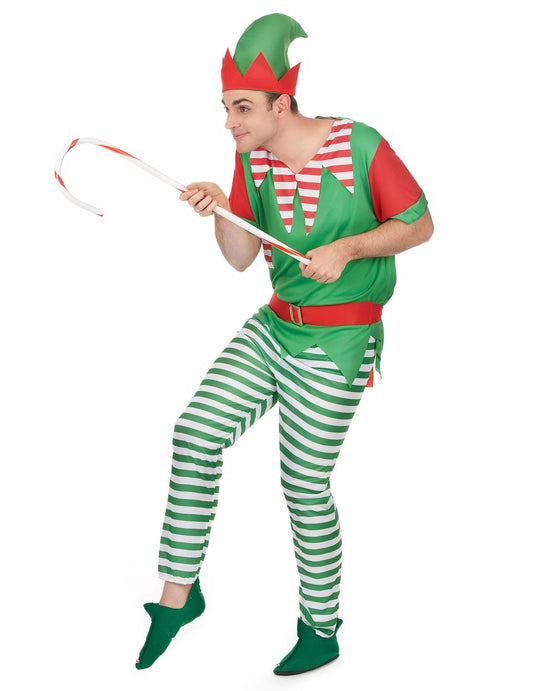 Costum de cuplu elfi de Crăciun pentru adulți