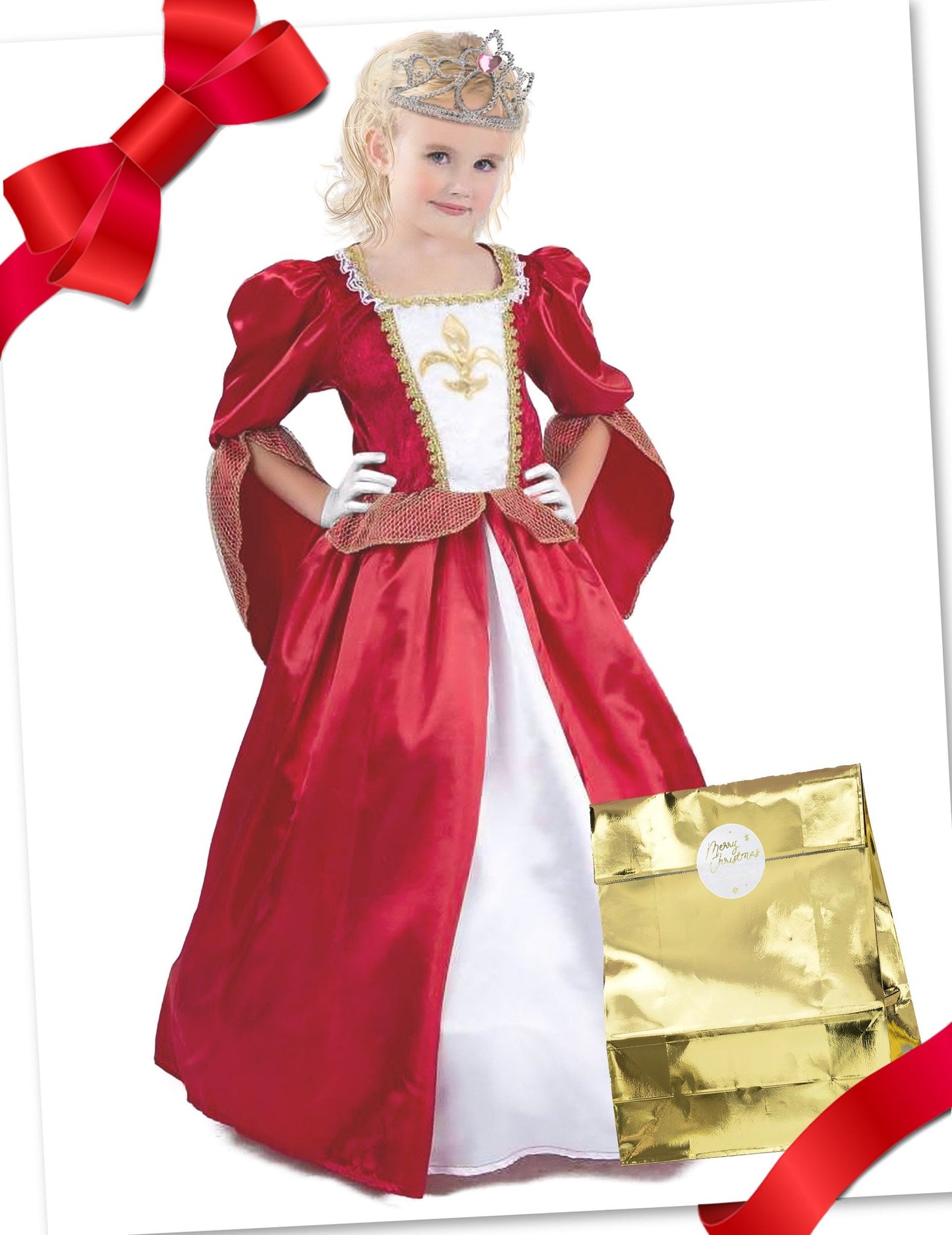 Set cadou costum de prințesă medievală cu accesorii pentru fete