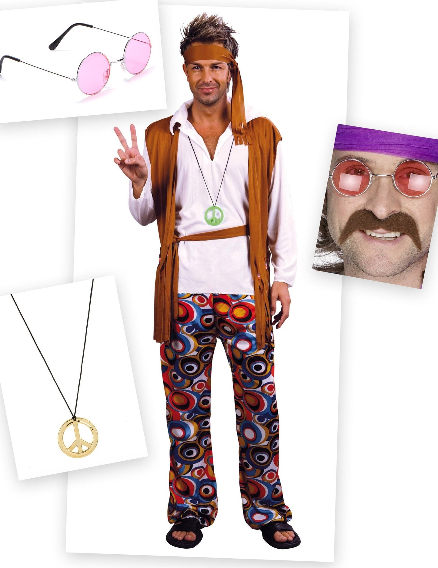 Pachet costum hippie pentru bărbați