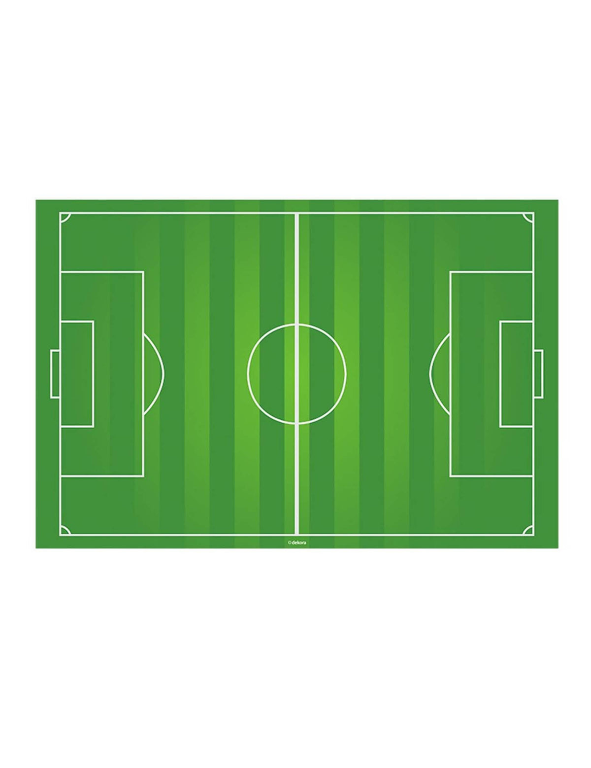 Decorațiune din hârtie de orez pentru teren de fotbal pentru tort verde