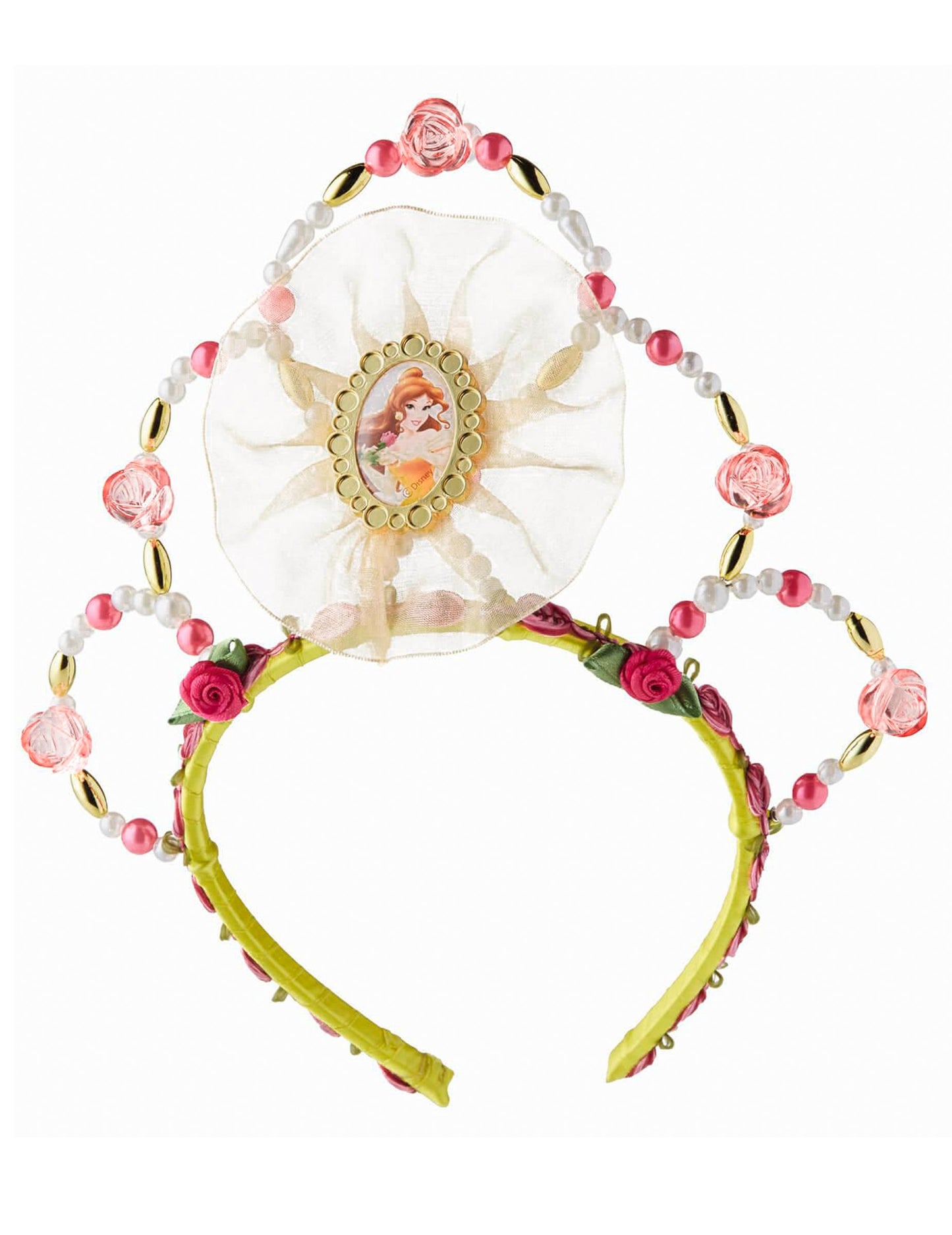 Tiara Frumoasă Disney™ pentru fetițe galbenă și roz cu perle
